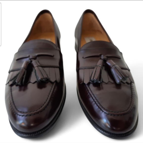 MEZLAN Kiltie Tassel Handcrafted Santander Loafer Calfskin Leather High Shine 8 - Picture 8 of 13